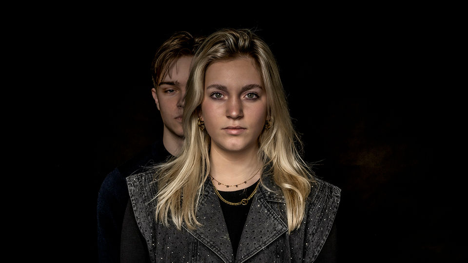 Broer en zus foto