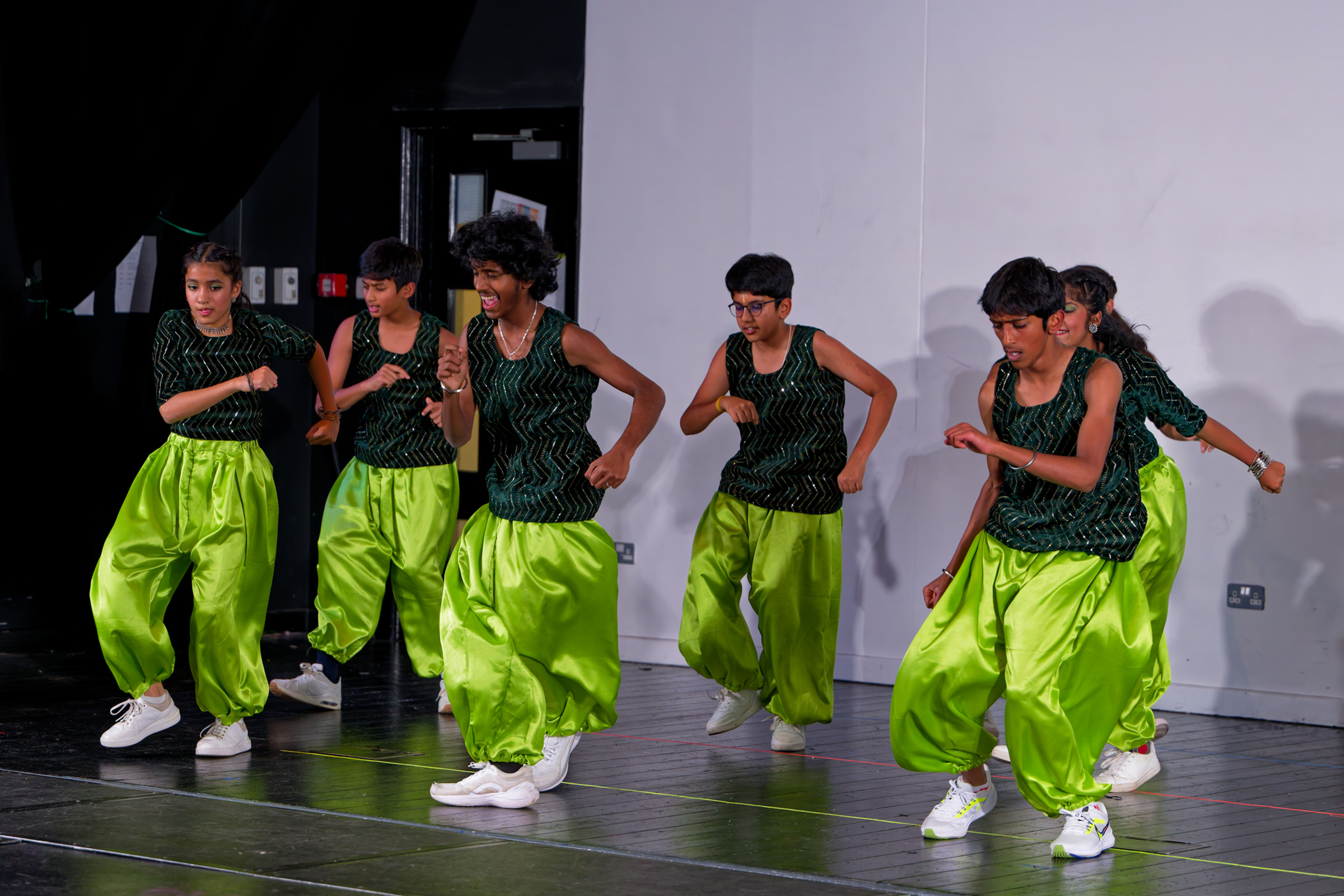 Dark Green Sleeveless Top with Light Green Pants