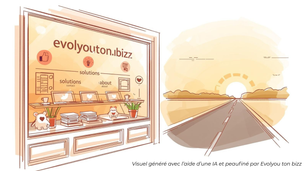 un site vitrine pour les entrepreneurs illustration pour evolyou ton bizz