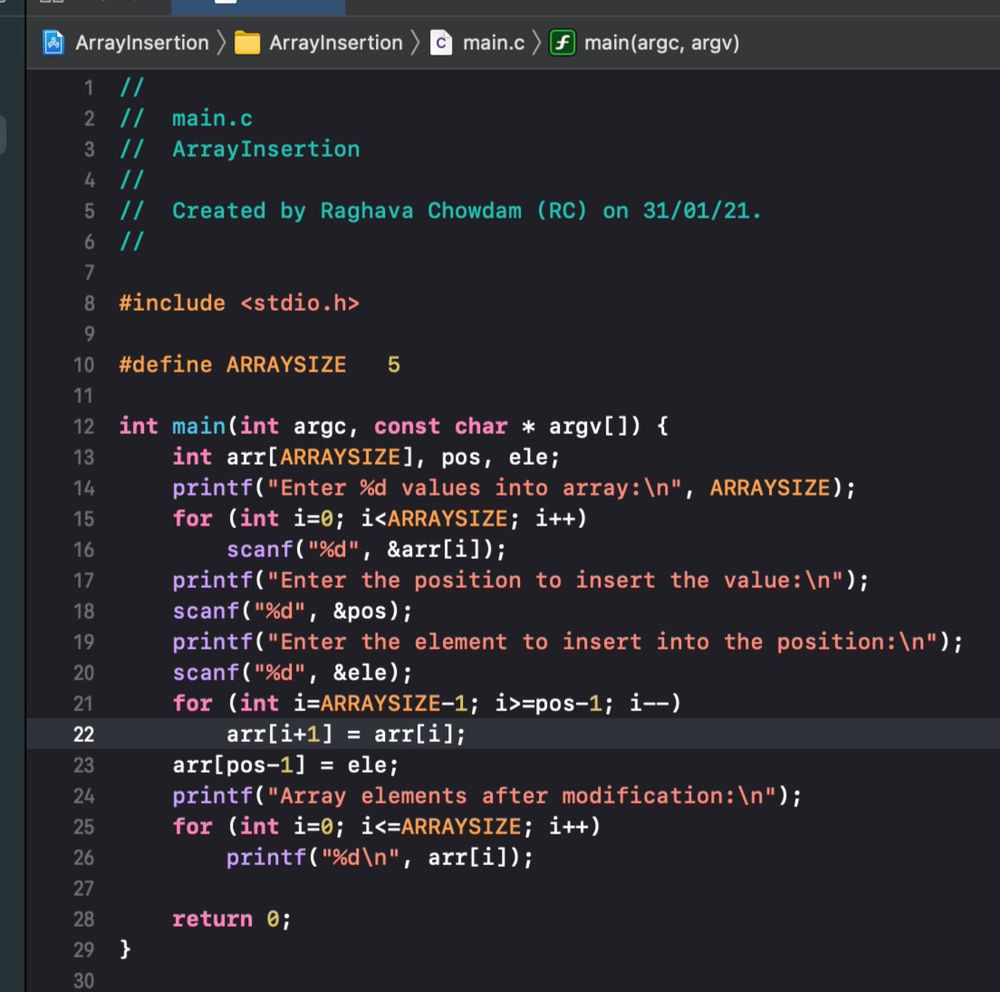 Demystifying Array Insertion:
