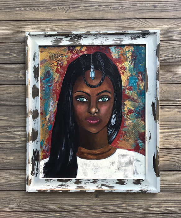 Acrylic Black Woman Art