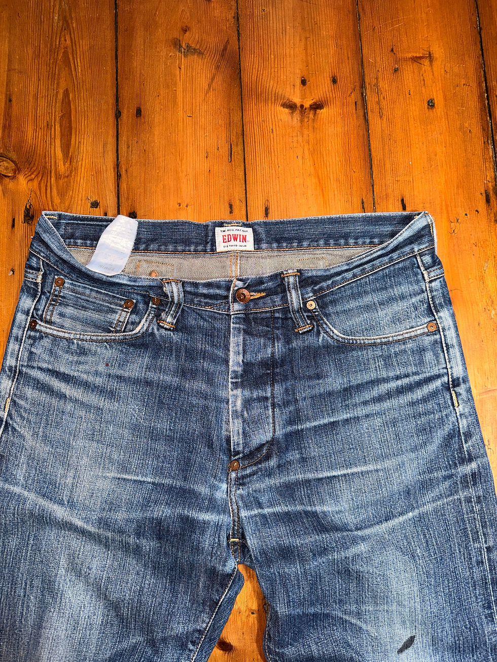 Thumbnail: Vintage Edwin Rainbow Selvedge Jeans (W34 L31)