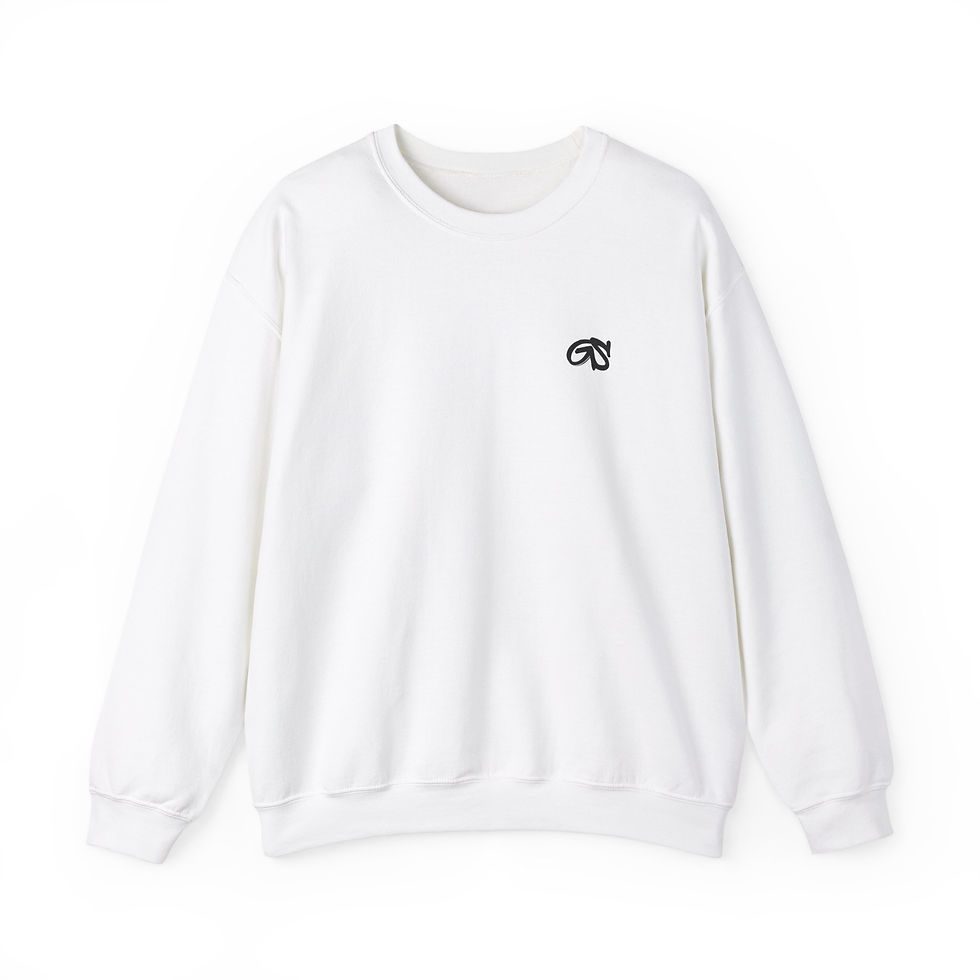 White Crewneck Sweatshirt (Front GS Logo)