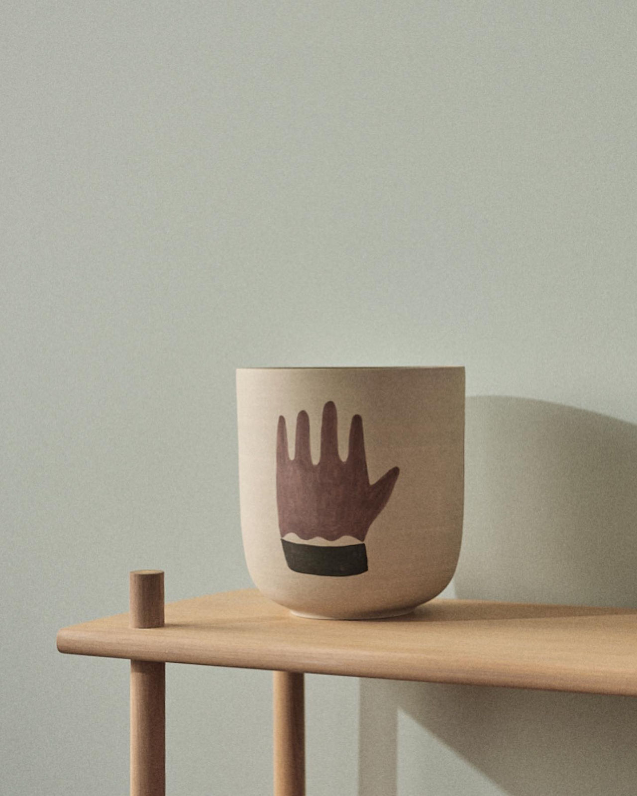 Puna hand painted ceramic pot 