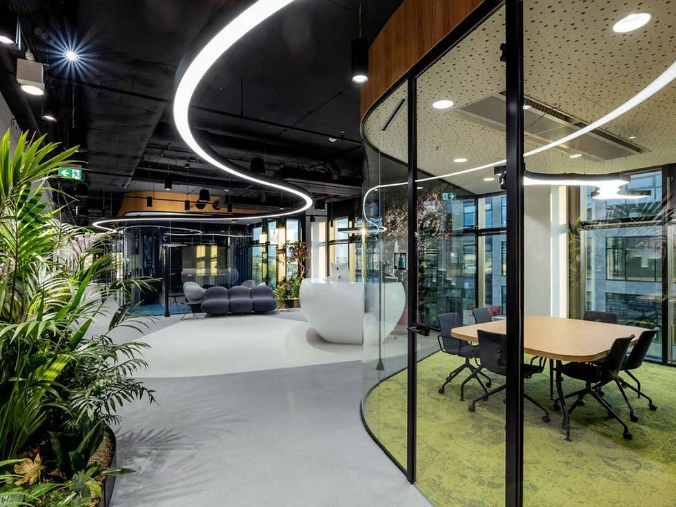 Vách kính cách âm cho phòng họp, open space và khu vực thư giãn. Nguồn: Sưu tầm
