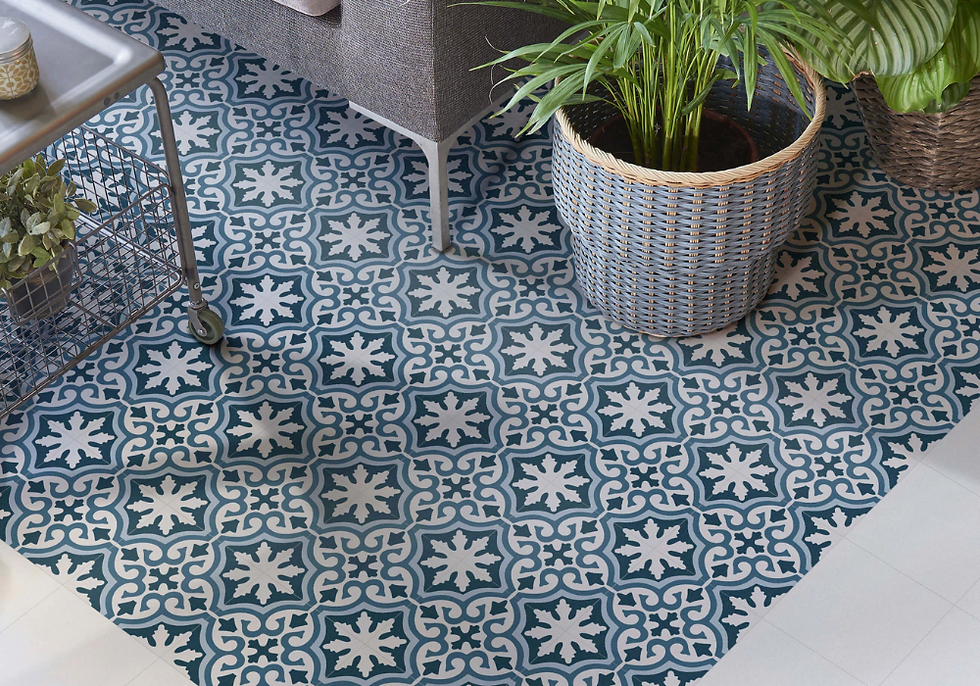 Gạch bông là giải pháp trang trí lý tưởng. Nguồn: Sưu tầm.