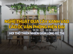 Nghệ thuật đưa cây xanh vào cao ốc văn phòng hiện đại: Hơi thở thiên nhiên giữa lòng đô thị