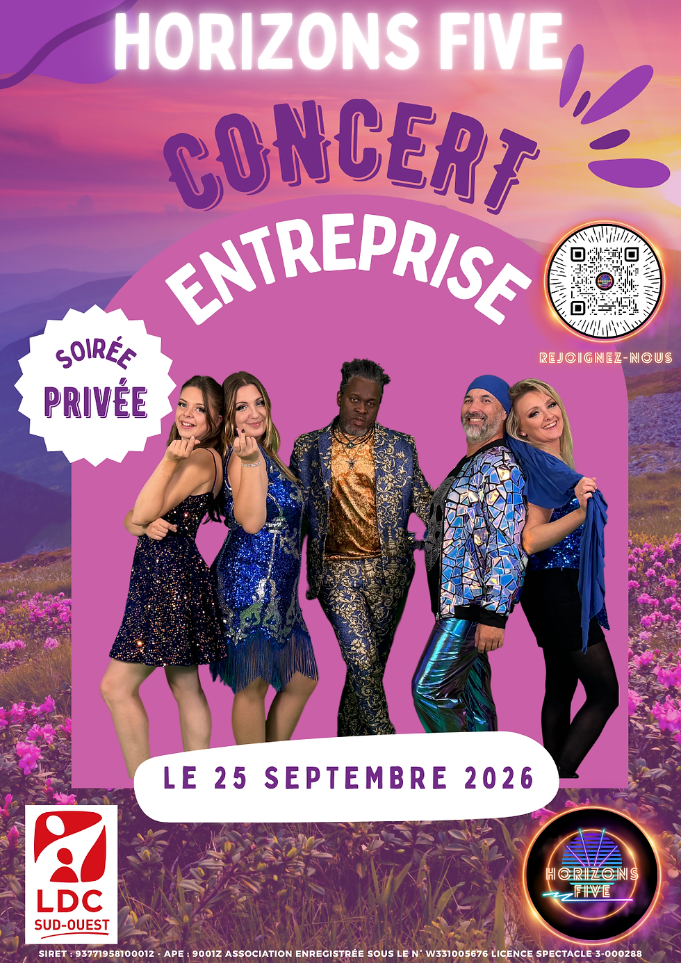 Concert d’entreprise – Horizons Five en soirée privée
