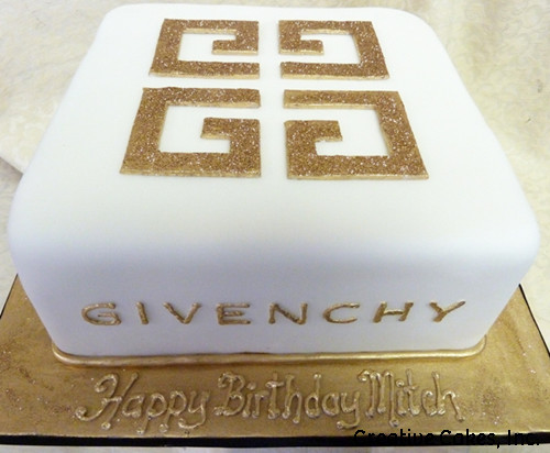 Fashion 55 Givenchy Logo Birthday Cake