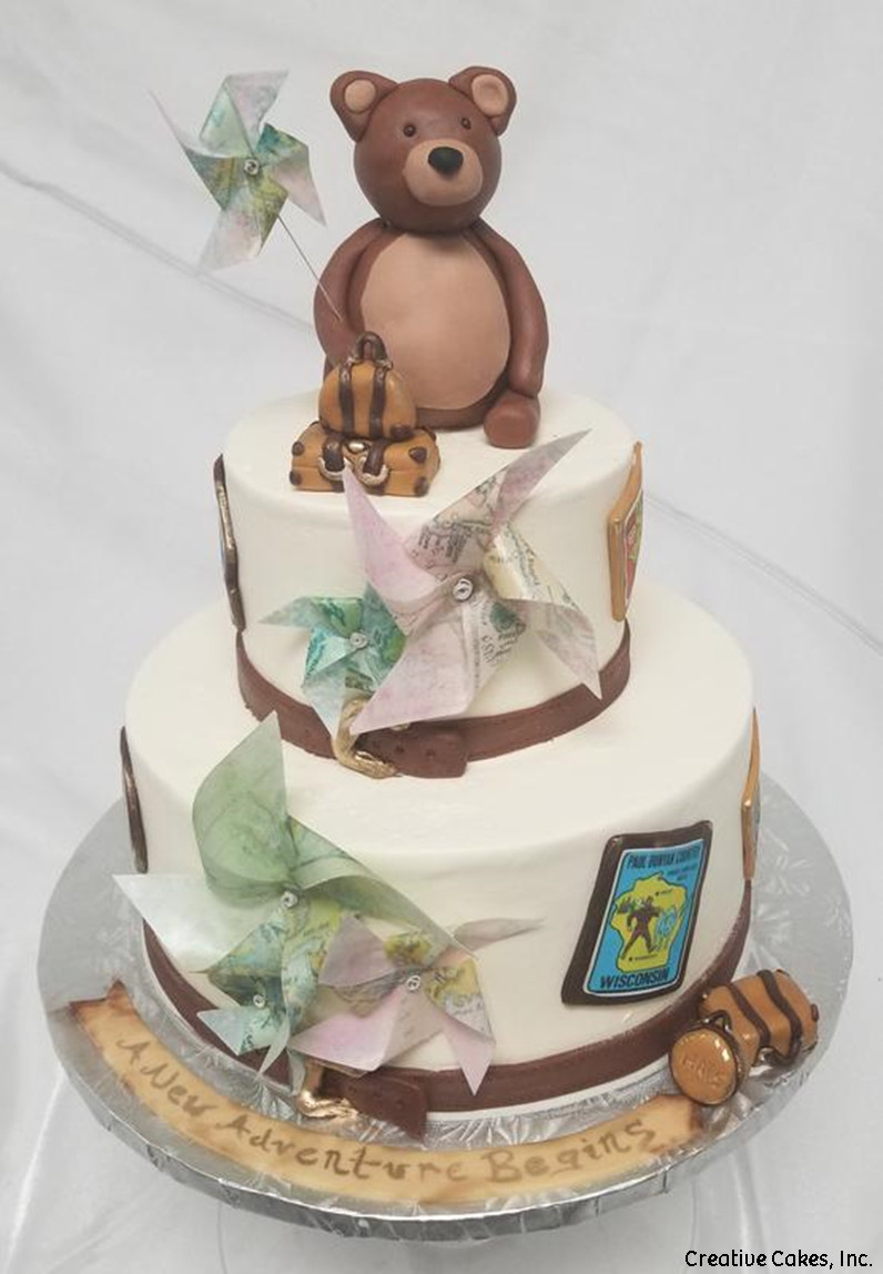 Neutral 07 Travel Adventure Baby Shower Cake Neutral 07 Travel Adventure Baby Shower Cake