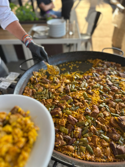 Giant pan of paella