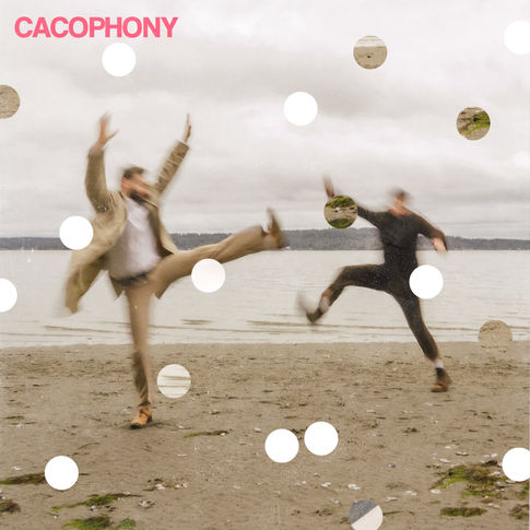 Promotional photo for Slenderbodies Cacophony album with cut out pattern