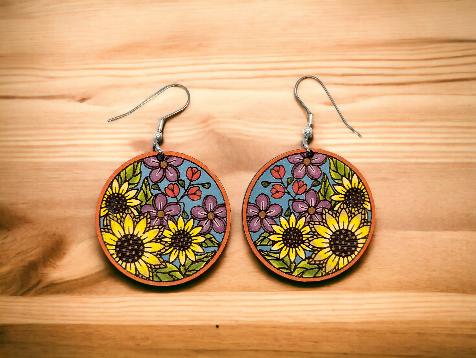 Bright Flower Bunch Earrings