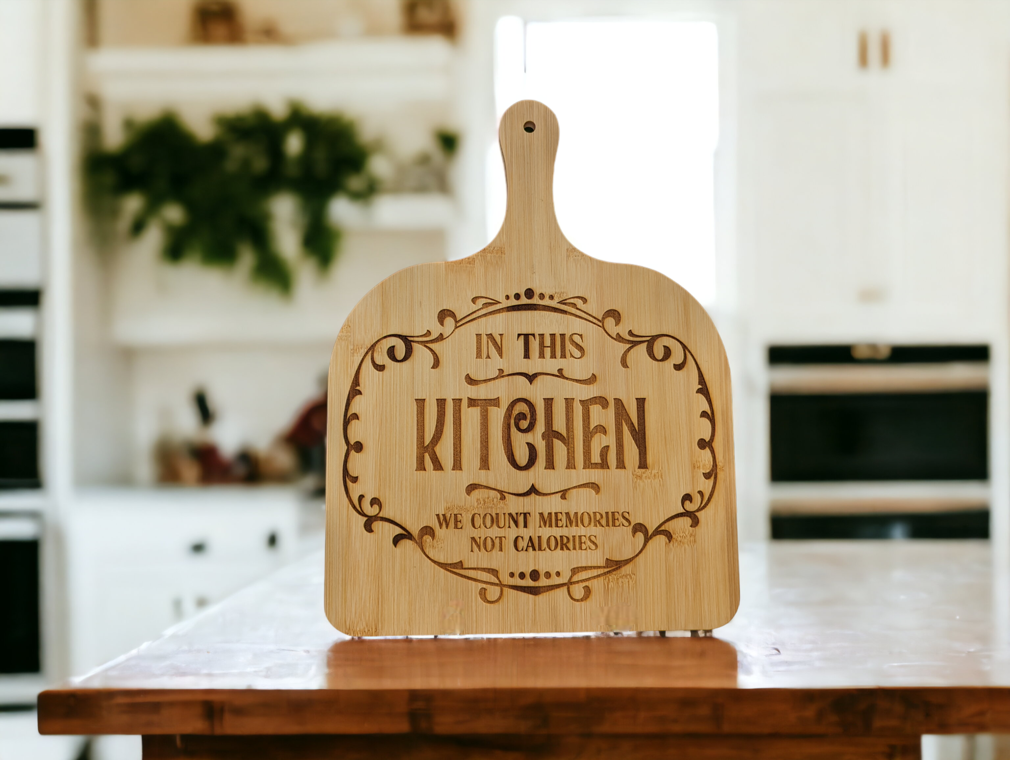 Count Memories Not Calories - Wide Paddle Cutting Board