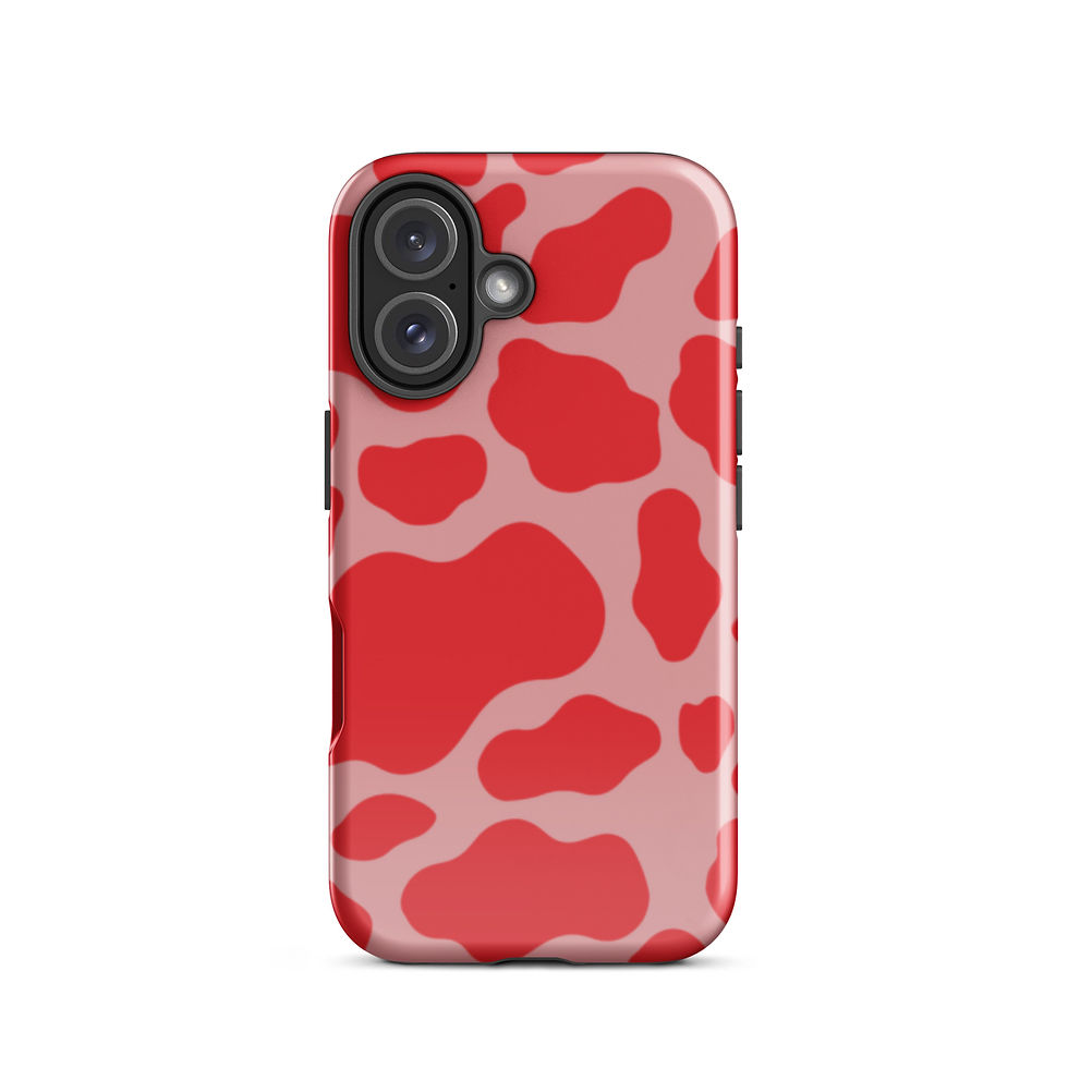 Thumbnail: Red Cow Print iPhone case
