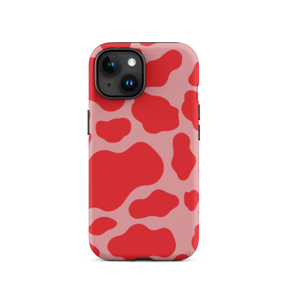 Thumbnail: Red Cow Print iPhone case