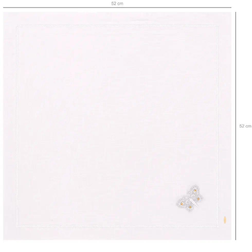 Thumbnail: Vlinder - Linen Napkin with Madeira Citrine