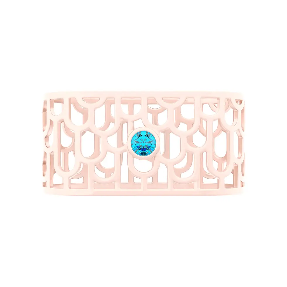 Thumbnail: Sands Art-Déco - Napkin Rings with Blue Zircon - GIFT SET 2 pieces