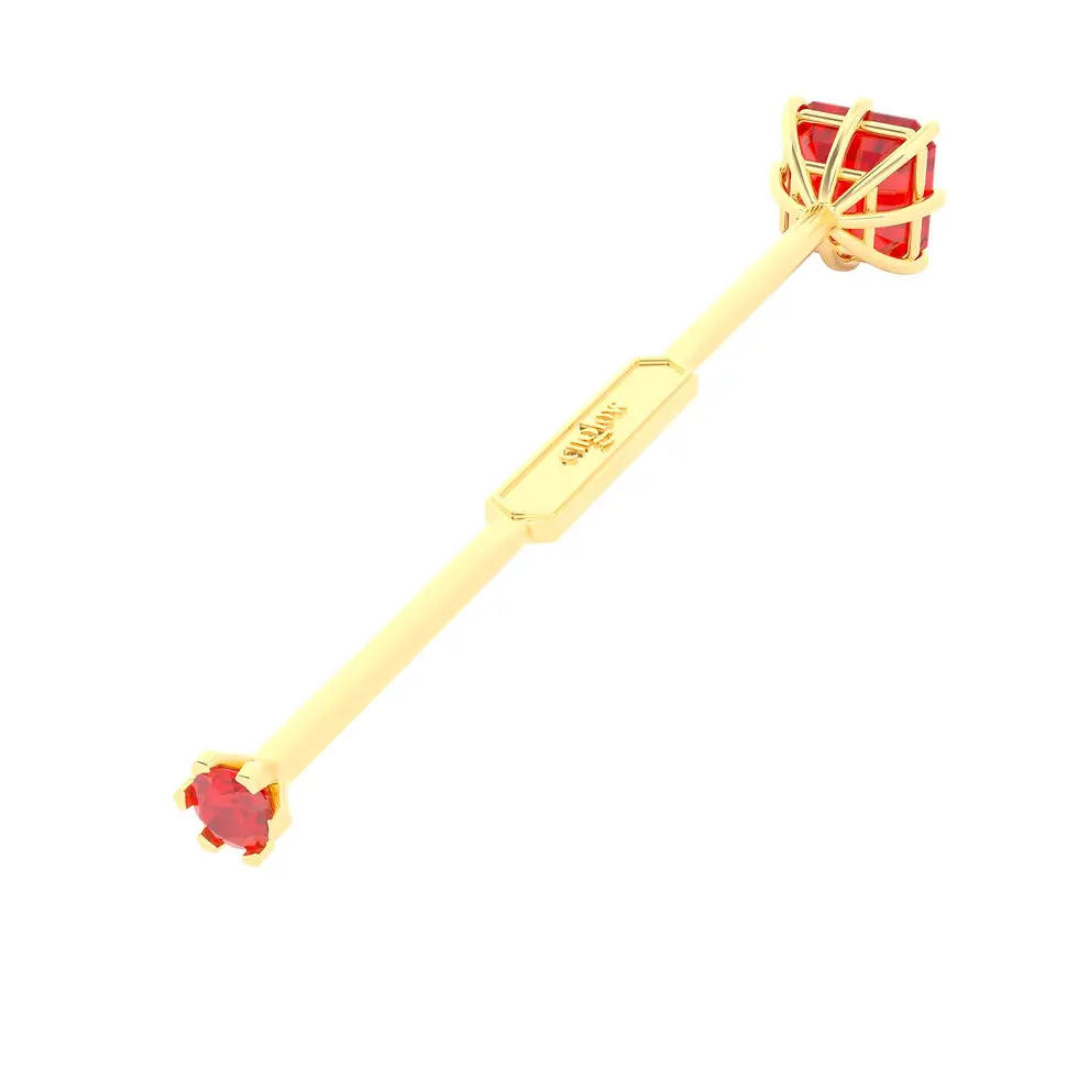 Thumbnail: Viski Saba - Whiskey Stirrer Saba with Red Garnet