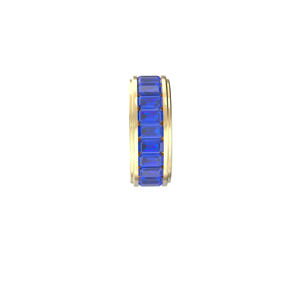 Thumbnail: Selva - Unisex Eternity Ring with Blue Sapphire