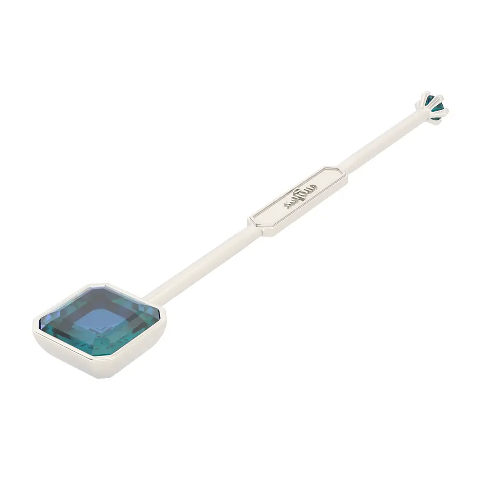Thumbnail: Viski Sitta - Whiskey Stirrer Sitta with Peacock Tanzanite - GIFT SET