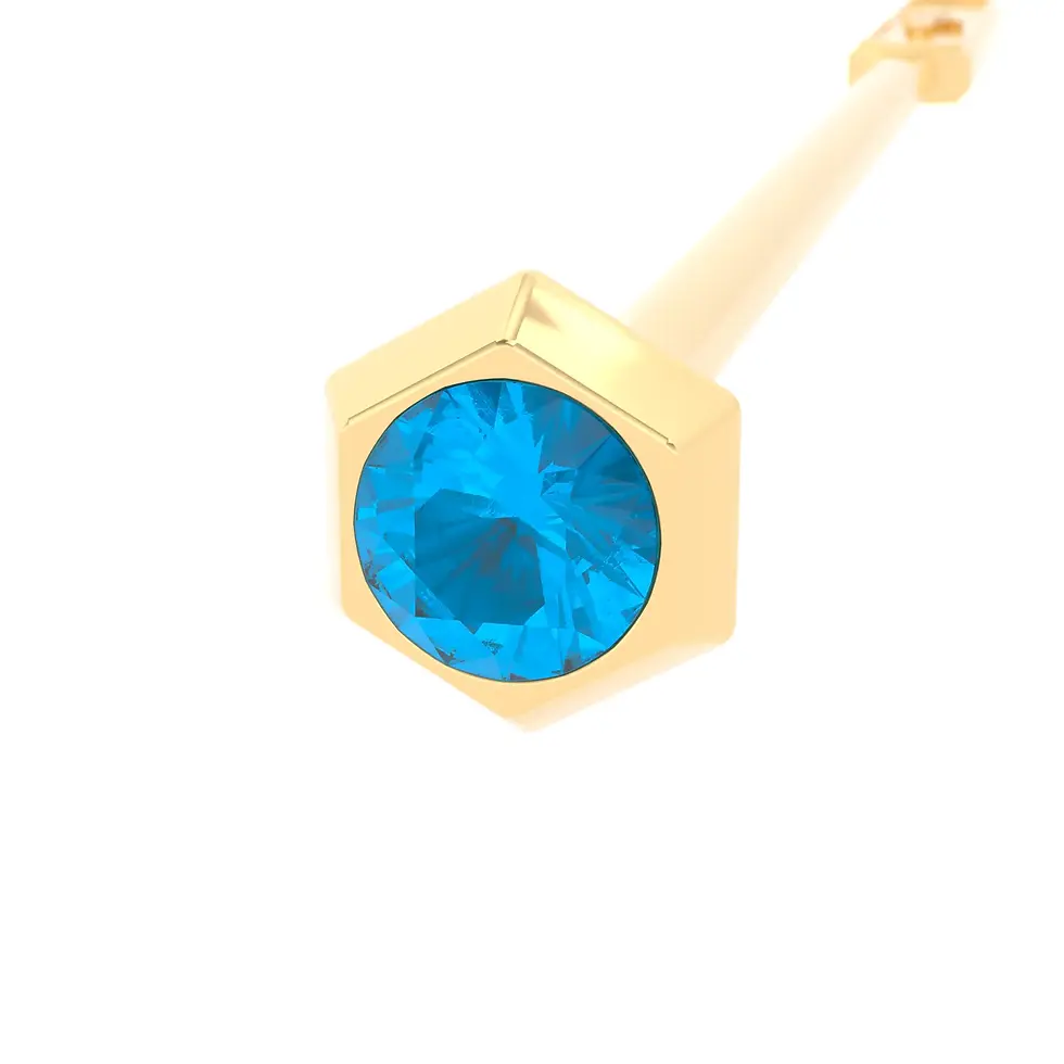 Thumbnail: Coctel Sitta - Yellow Gold with Swiss Blue Topaz
