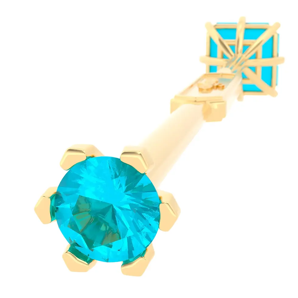 Thumbnail: Viski Saba - Yellow Gold with Sky Blue Topaz