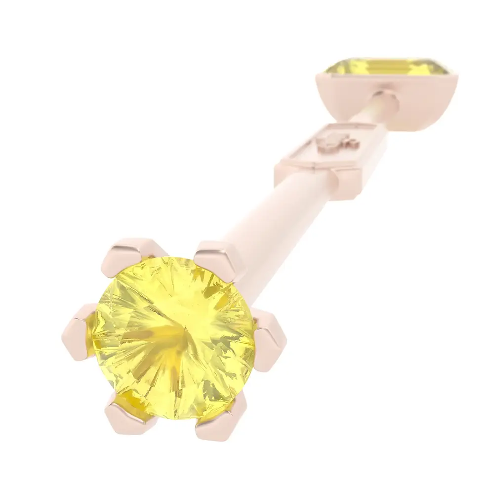 Thumbnail: Viski Sitta - Rose Gold with Yellow Sapphire