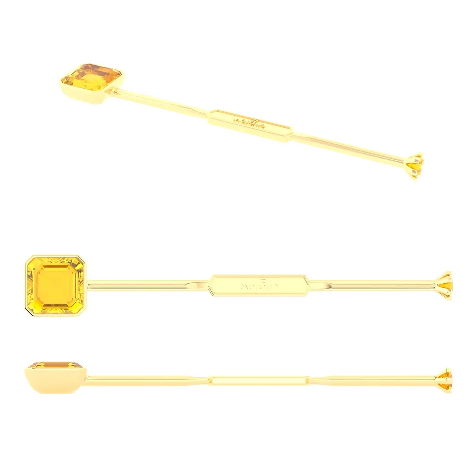 Miniaturbild: Viski Sitta - Whiskey Stirrer Sitta with Golden Citrine - GIFT SET