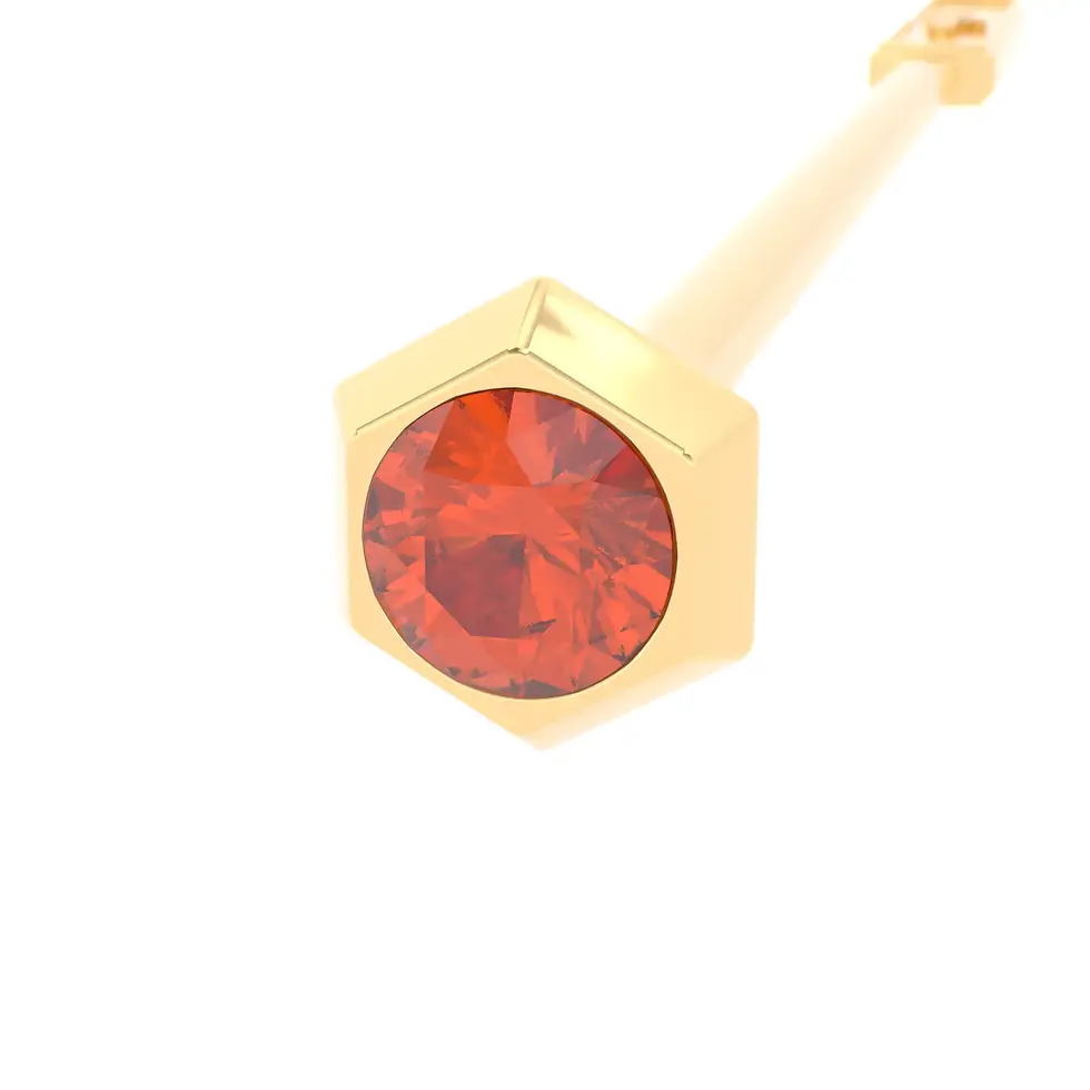 Thumbnail: Coctel Sitta - Yellow Gold with Orange Sapphire