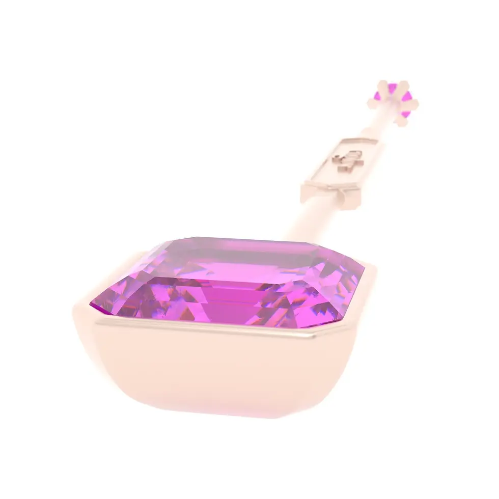 Thumbnail: Viski Sitta - Rose Gold with Pink Sapphire