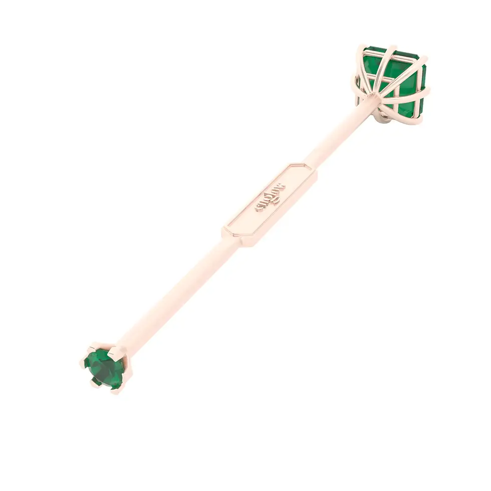 Viski Saba - Rose Gold with Green Tourmaline