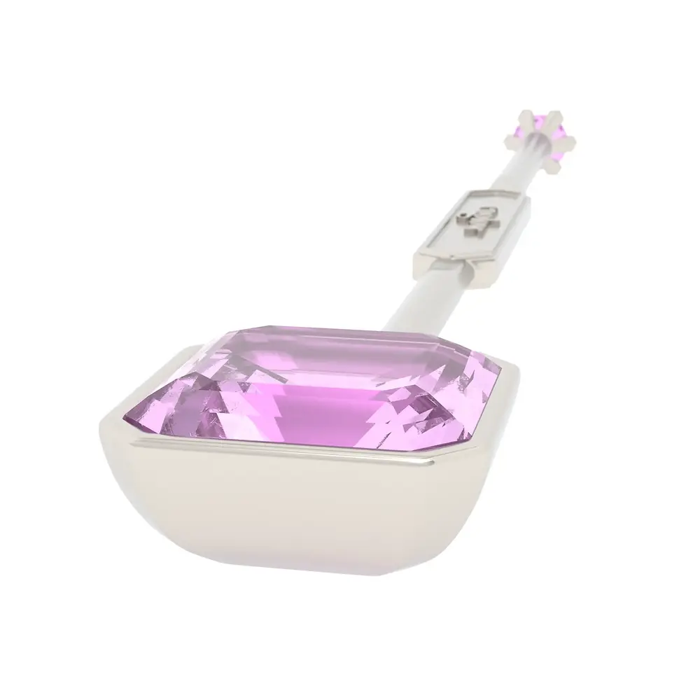 Miniaturbild: Viski Sitta - White Gold with Pink Amethyst