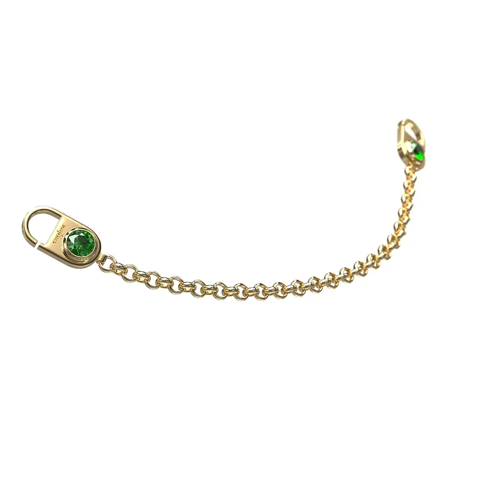 Thumbnail: CRYS LUZE Sweatshirt - black, Yellow Gold with Tsavorite Garnet