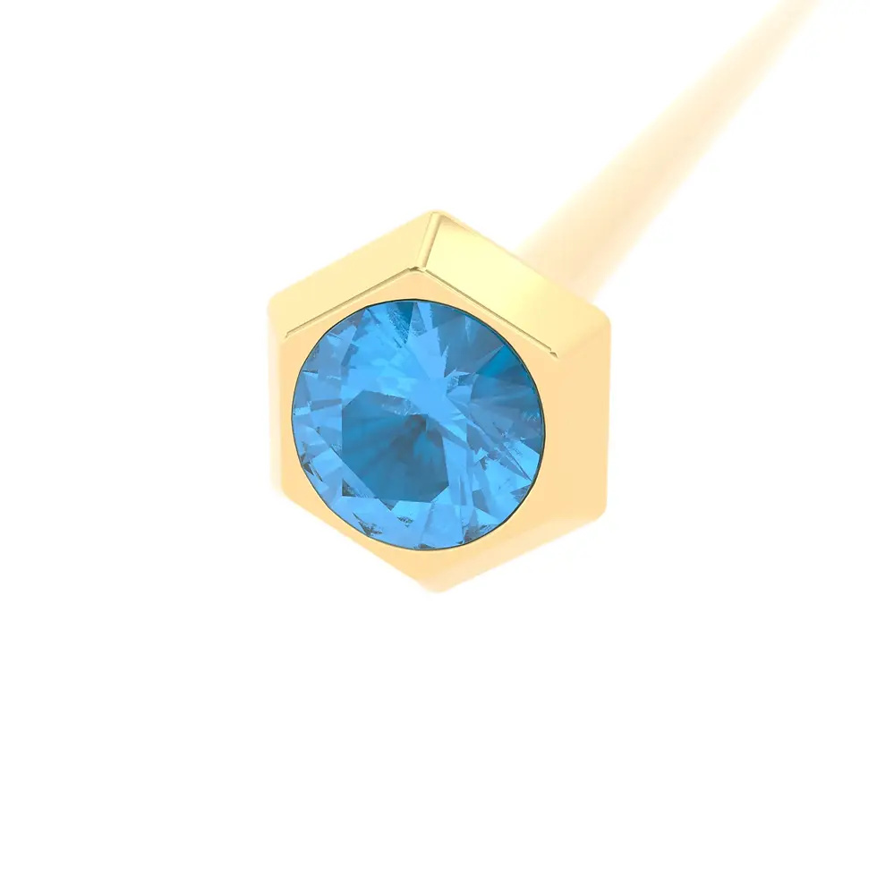 Thumbnail: Coctel Saba - Cocktail Stirrer Saba with Electric Blue Topaz