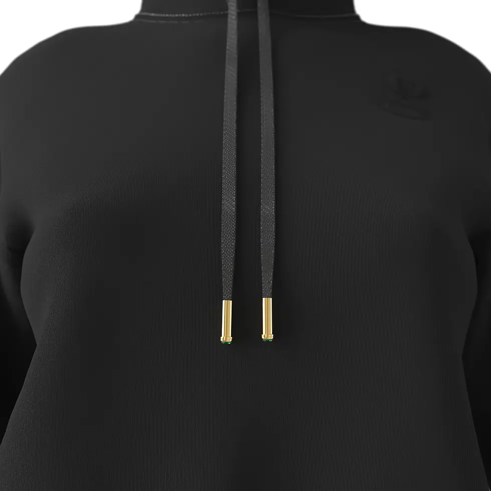 Miniaturbild: HUPPU Hoodie - black, Yellow Gold with Green Sapphire