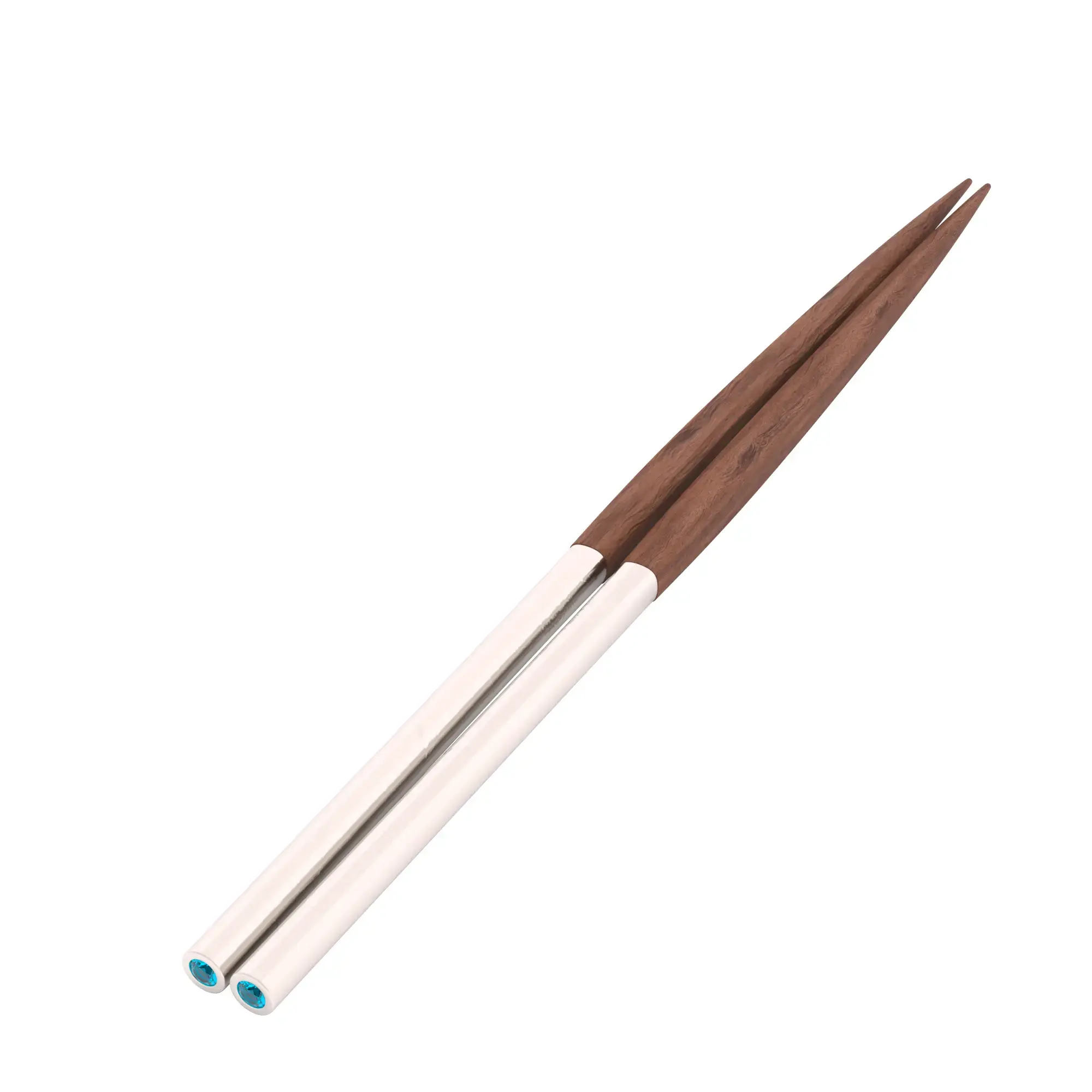 Thanh - Chopsticks with Sky Blue Topaz - GIFT SET 2 pieces