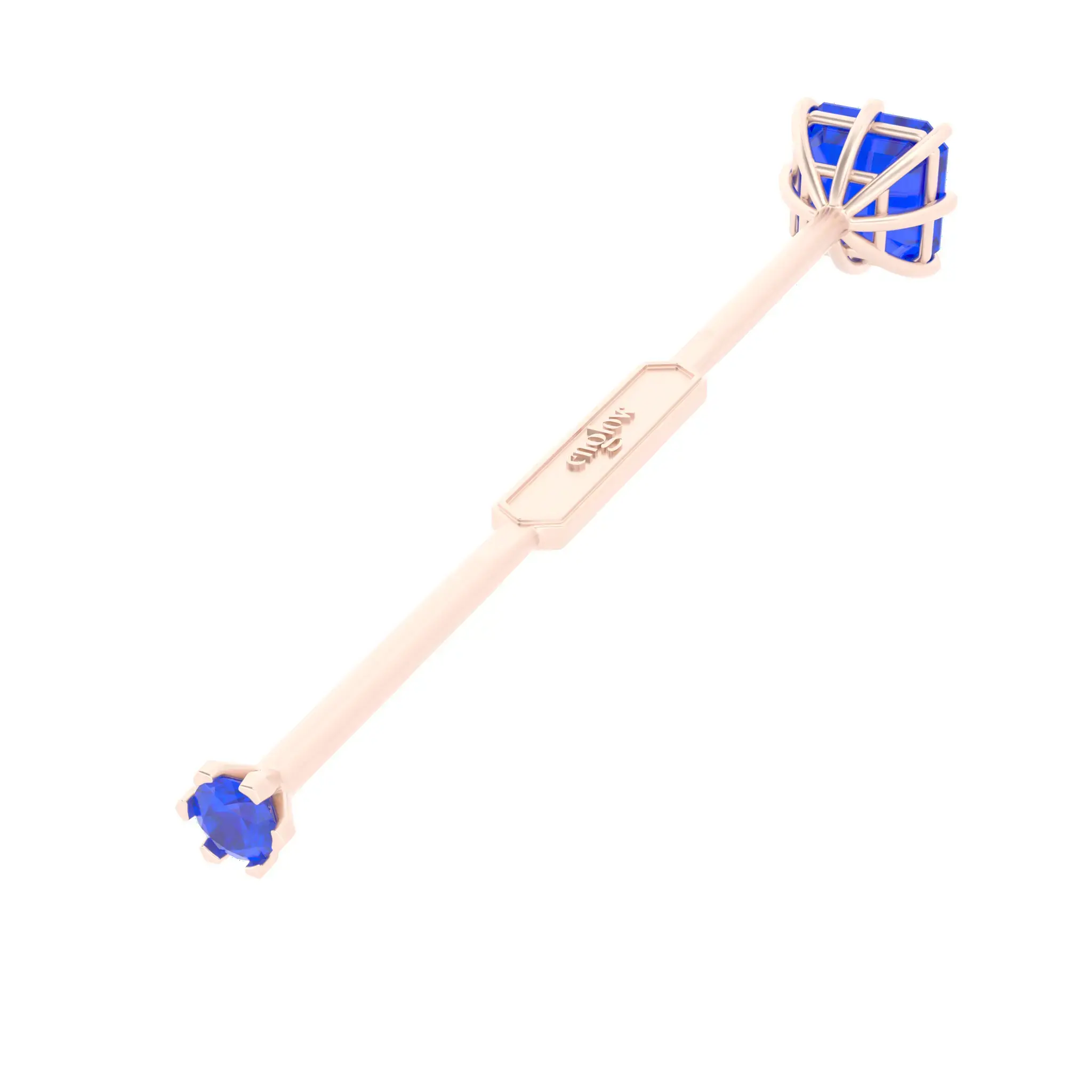 Viski Saba - Rose Gold with Blue Sapphire