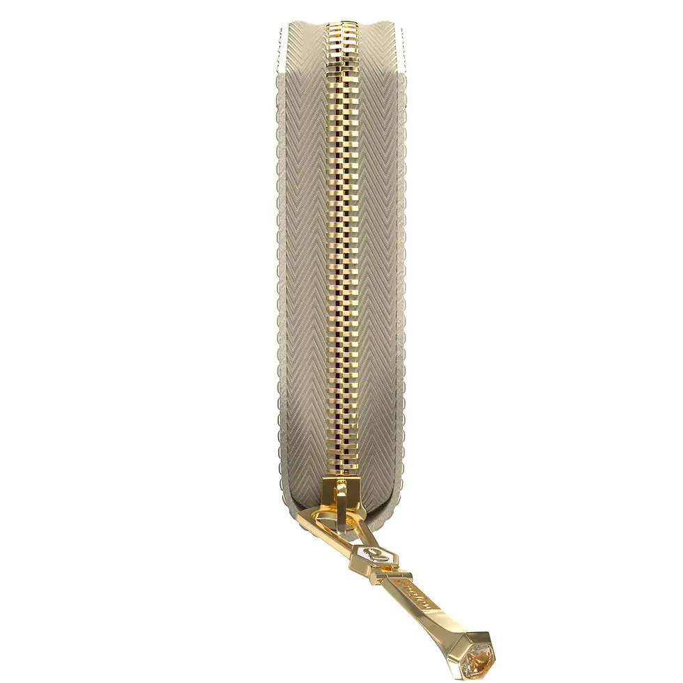 Miniaturbild: Puller for Aura Continental Wallet - Yellow Gold with Champagne Quartz