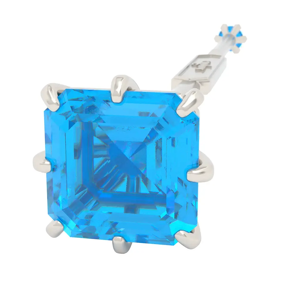 Miniaturbild: Viski Saba - White Gold with Santa Maria Aquamarine