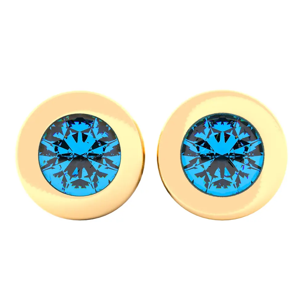 Thumbnail: Thanh - Chopsticks with Santa Maria Aquamarine - GIFT SET 2 pieces