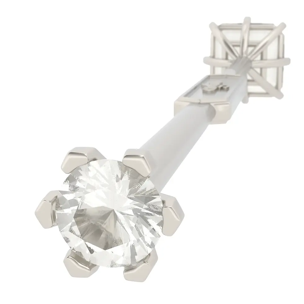 Thumbnail: Viski Saba - White Gold with White Sapphire