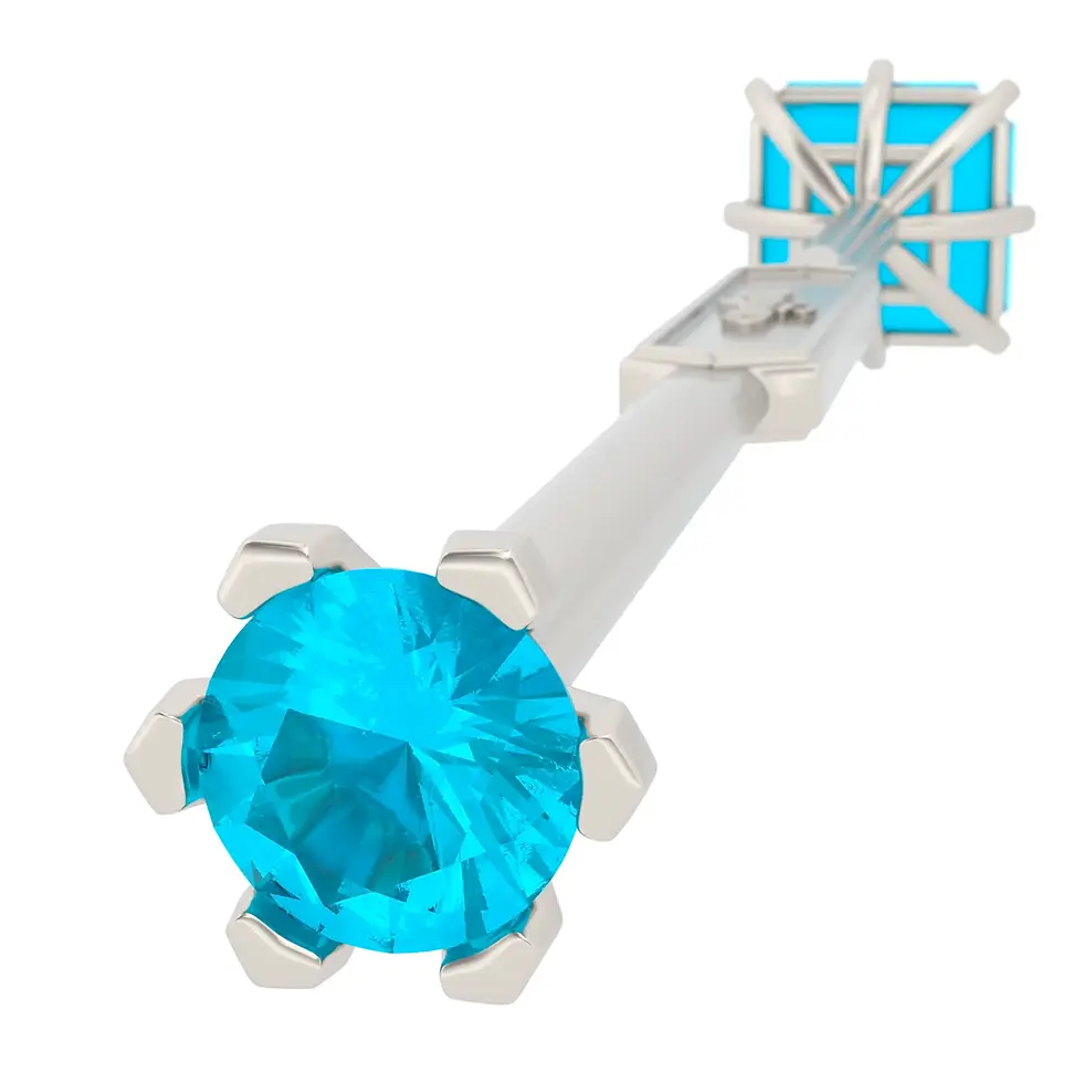 Miniaturbild: Viski Saba - White Gold with Paraiba Tourmaline