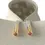Thumbnail: HUPPU Hoodie Add-on cordends - Yellow Gold with Peach Tourmaline