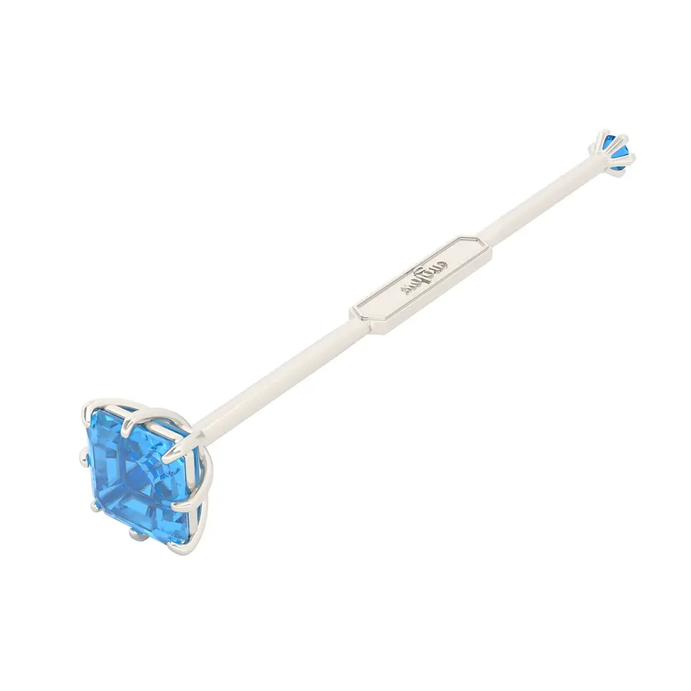 Thumbnail: Viski Saba - Whiskey Stirrer Saba with Electric Blue Topaz