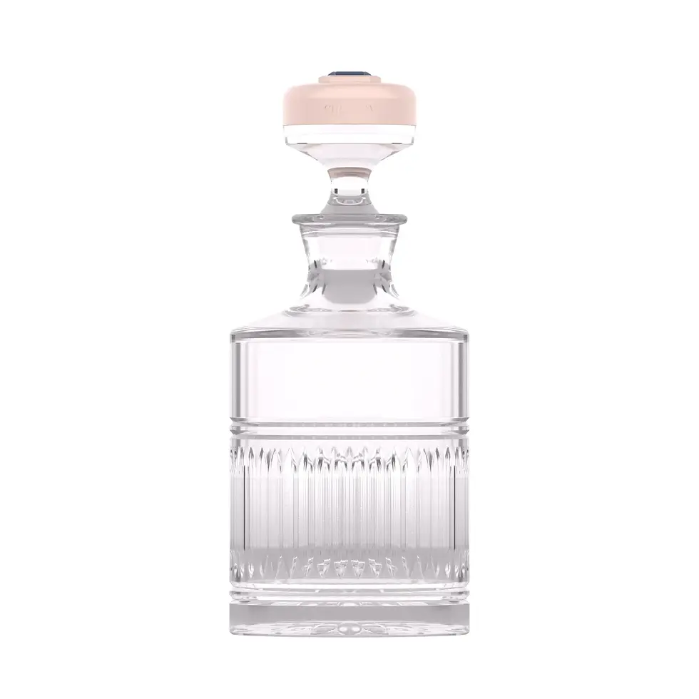 Thumbnail: Barchan - Crystal decanter / Carafe with Electric Blue Topaz