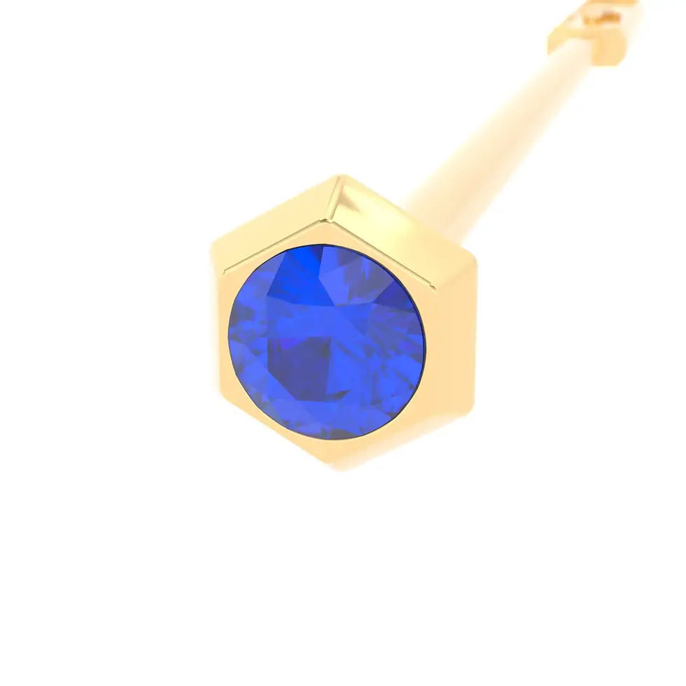 Miniaturbild: Coctel Sitta - Yellow Gold with Blue Sapphire