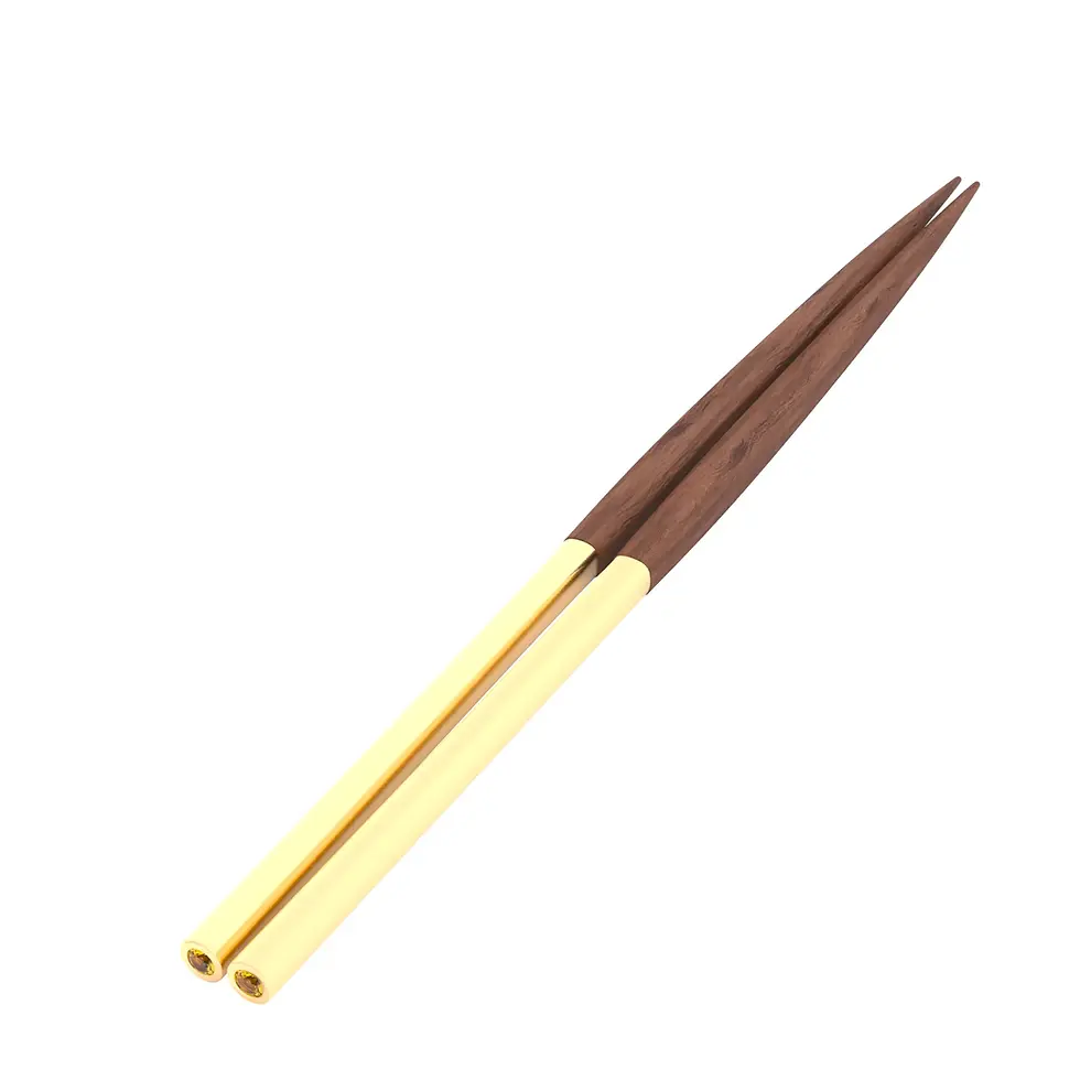Thumbnail: Thanh - Chopsticks with Golden Citrine - GIFT SET 2 pieces