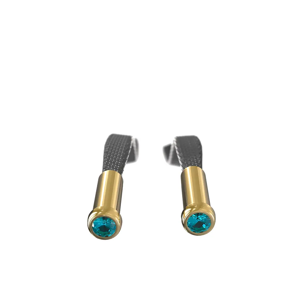 Thumbnail: HUPPU Hoodie - black, Yellow Gold with Sky Blue Topaz