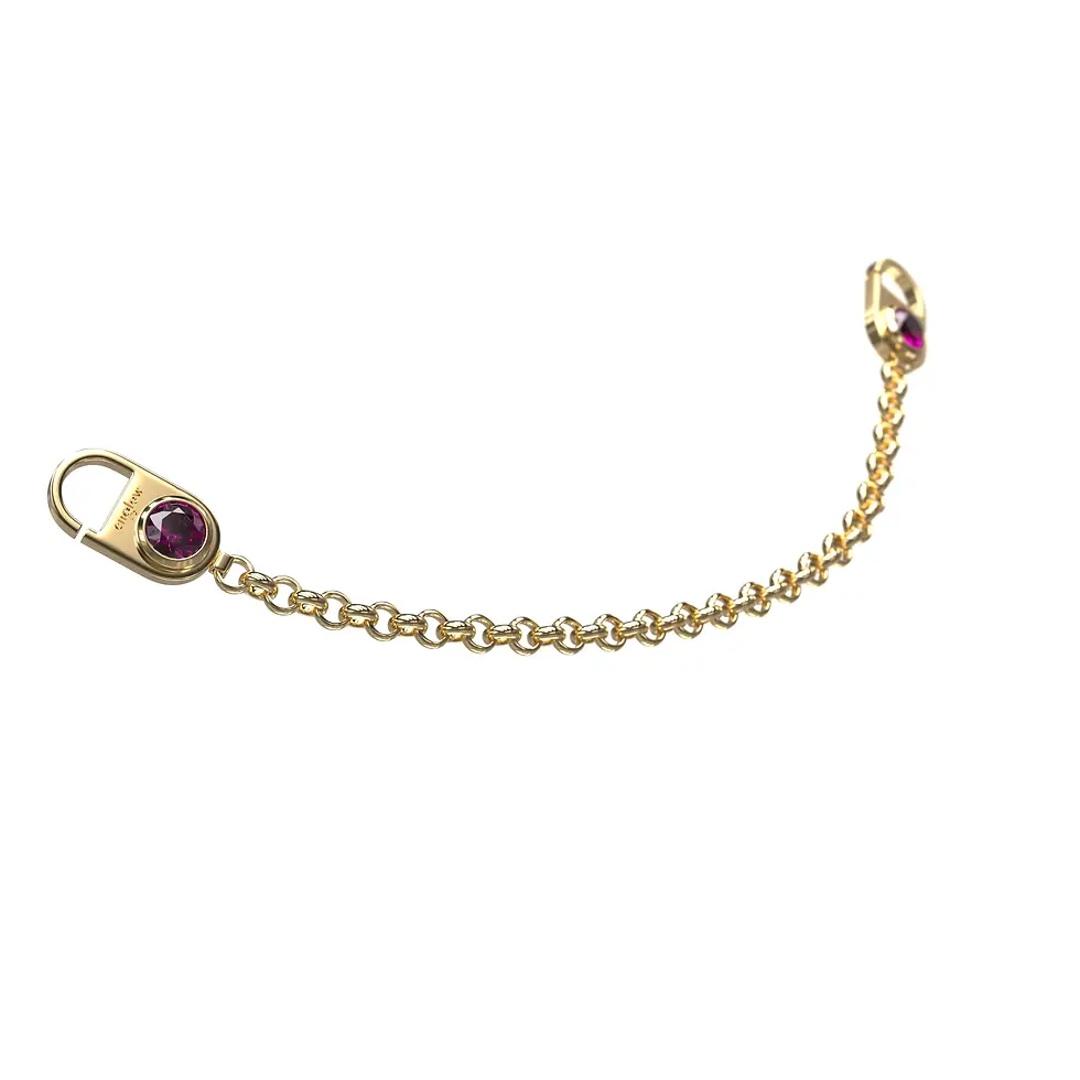 Thumbnail: CRYS LUZE Sweatshirt - black, Yellow Gold with Rubellite Tourmaline